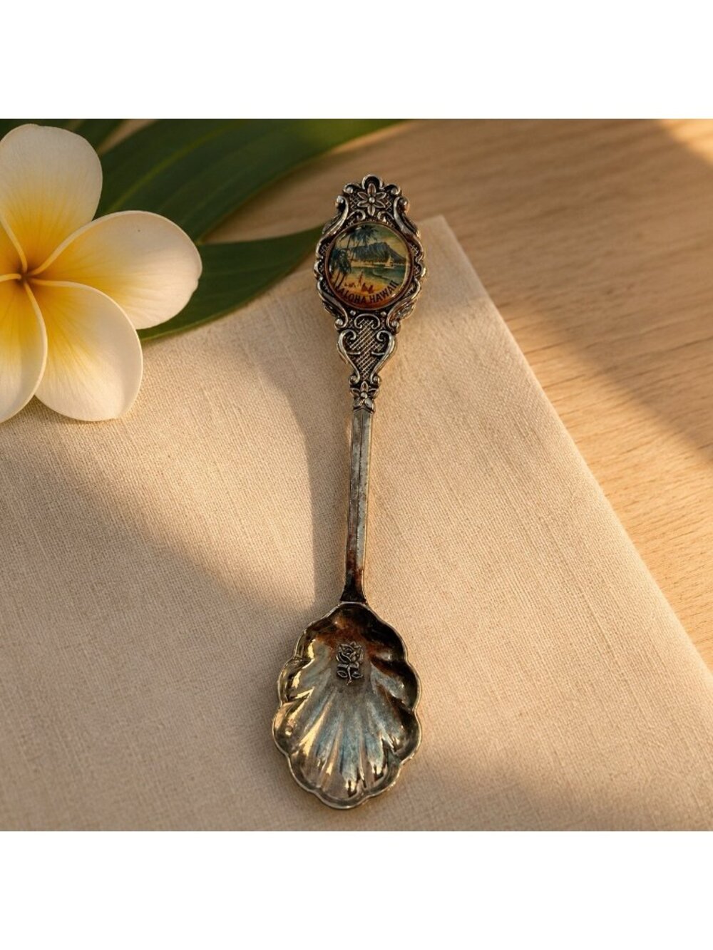 Vintage Cameo Perfection Plate Silverplated Aloha Hawaii Souvenir Spoon Travel
